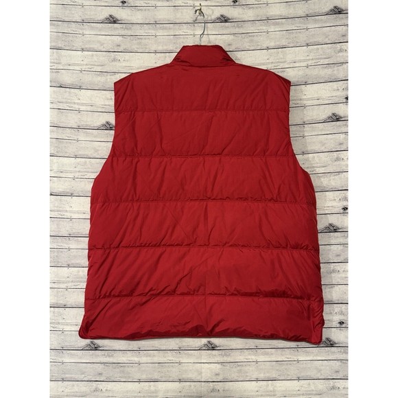 ORVIS Mens Duck Down Puffer Vest Sz L Red Button Front Zipper Pockets GUC - Picture 13 of 16
